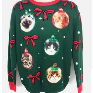Ugly Christmas Sweater Cats M